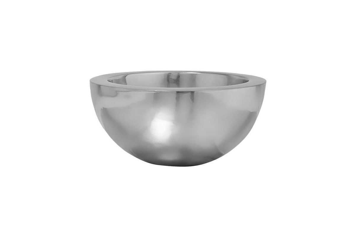 Кашпо fiberstone platinum silver vic bowl s d39 h18 см