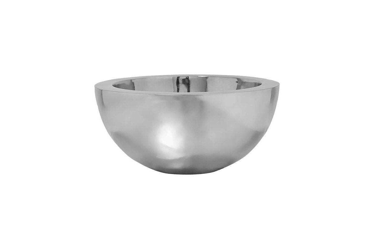 Кашпо fiberstone platinum silver vic bowl l d60 h28 см