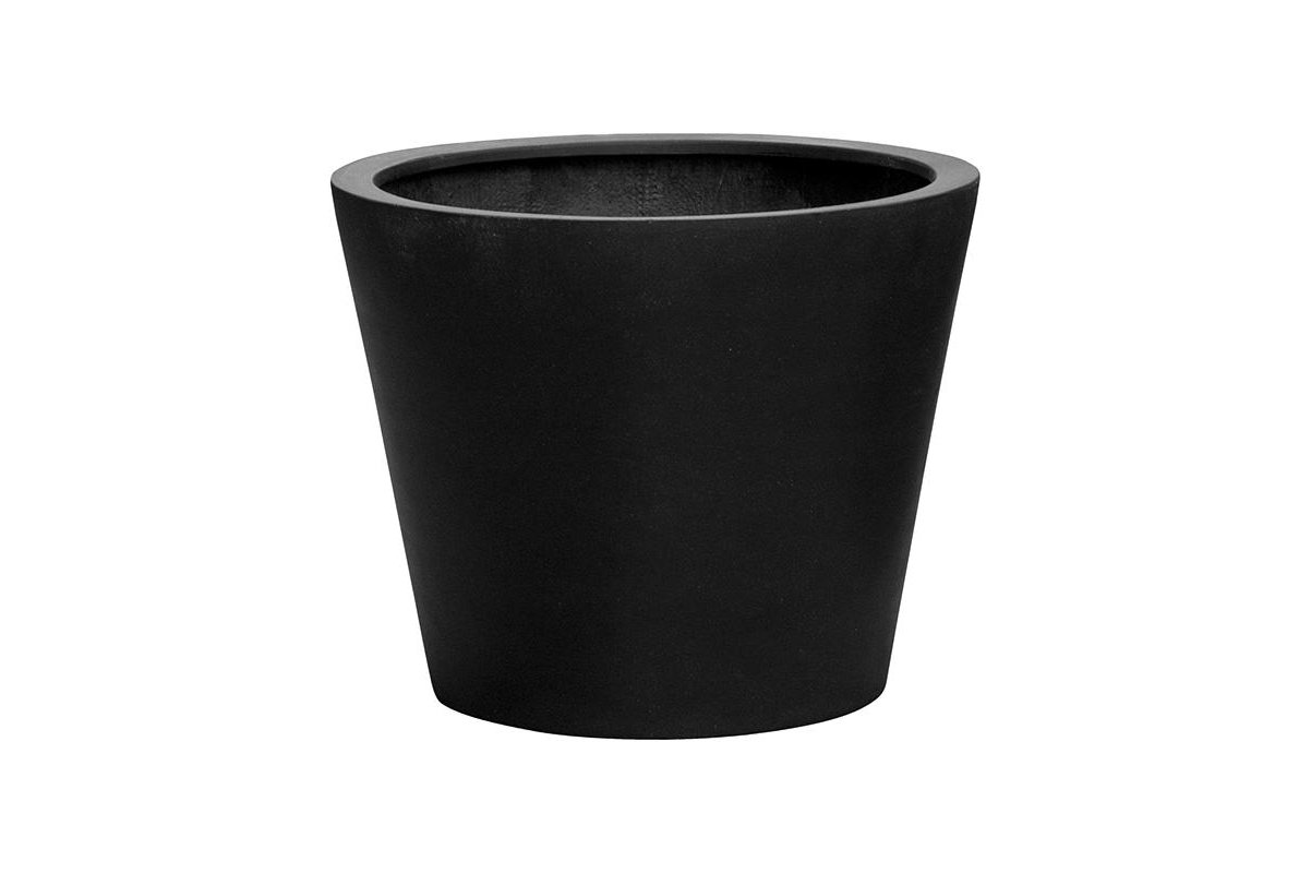 Кашпо fiberstone bucket black xs d40 h35 см