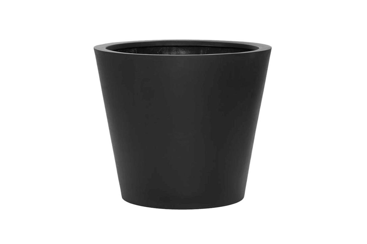 Кашпо fiberstone bucket black m d58 h50 см