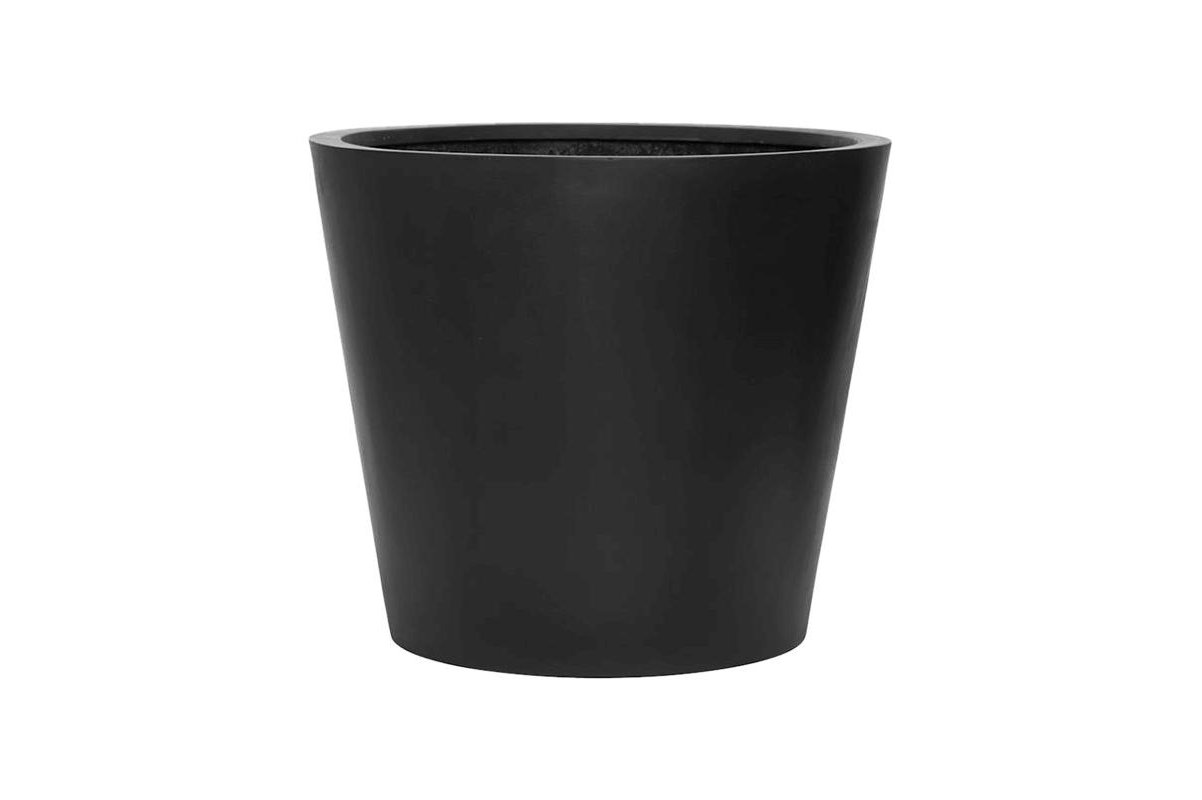 Кашпо fiberstone bucket black l d70 h60 см