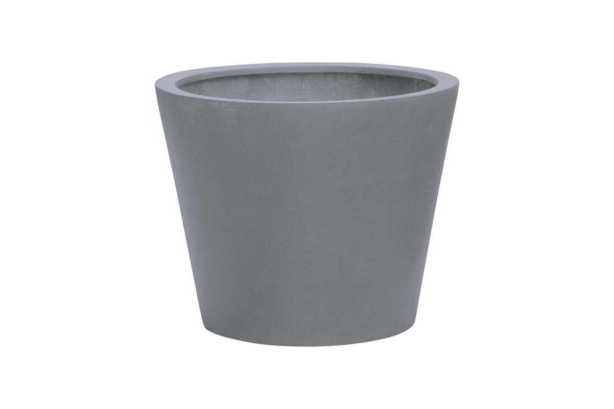 Кашпо fiberstone bucket grey xs d40 h35 см