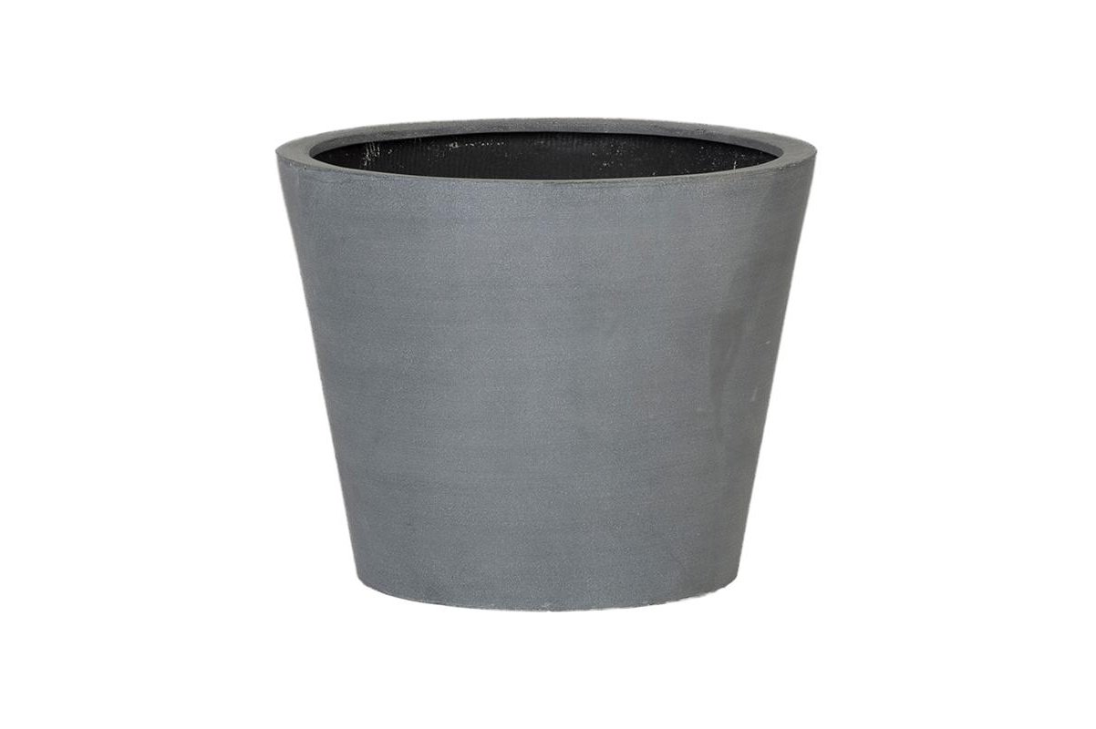 Кашпо fiberstone bucket grey s d50 h40 см