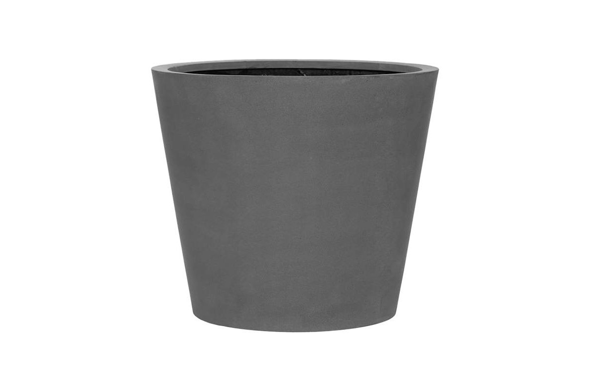 Кашпо fiberstone bucket grey l d70 h60 см