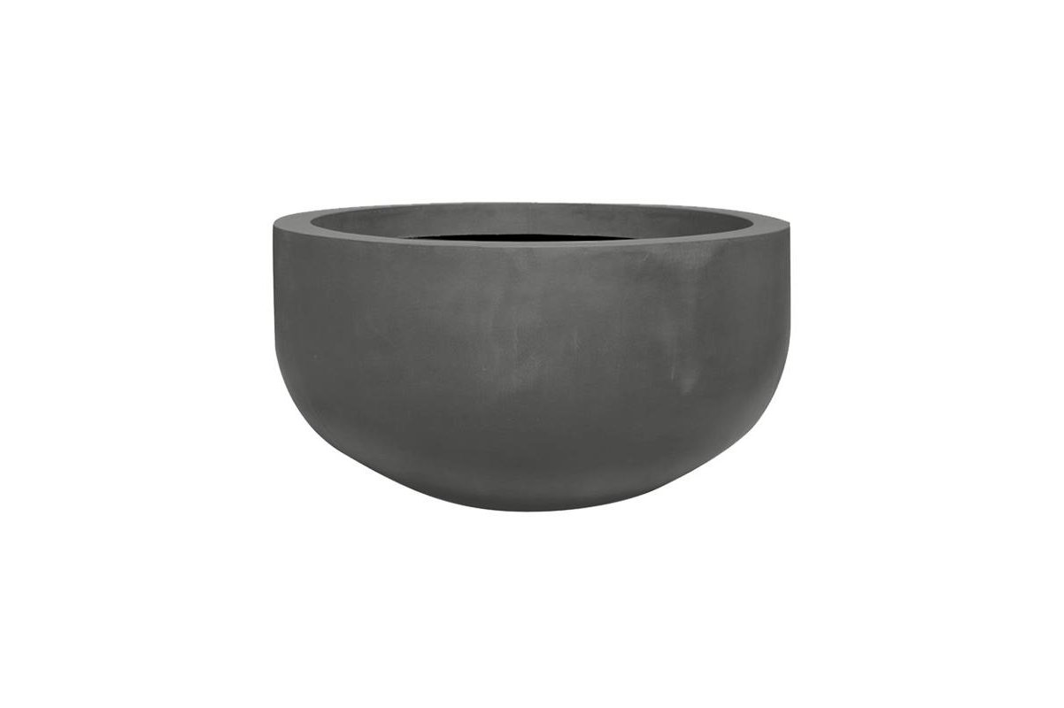 Кашпо fiberstone city bowl grey l d128 h68 см