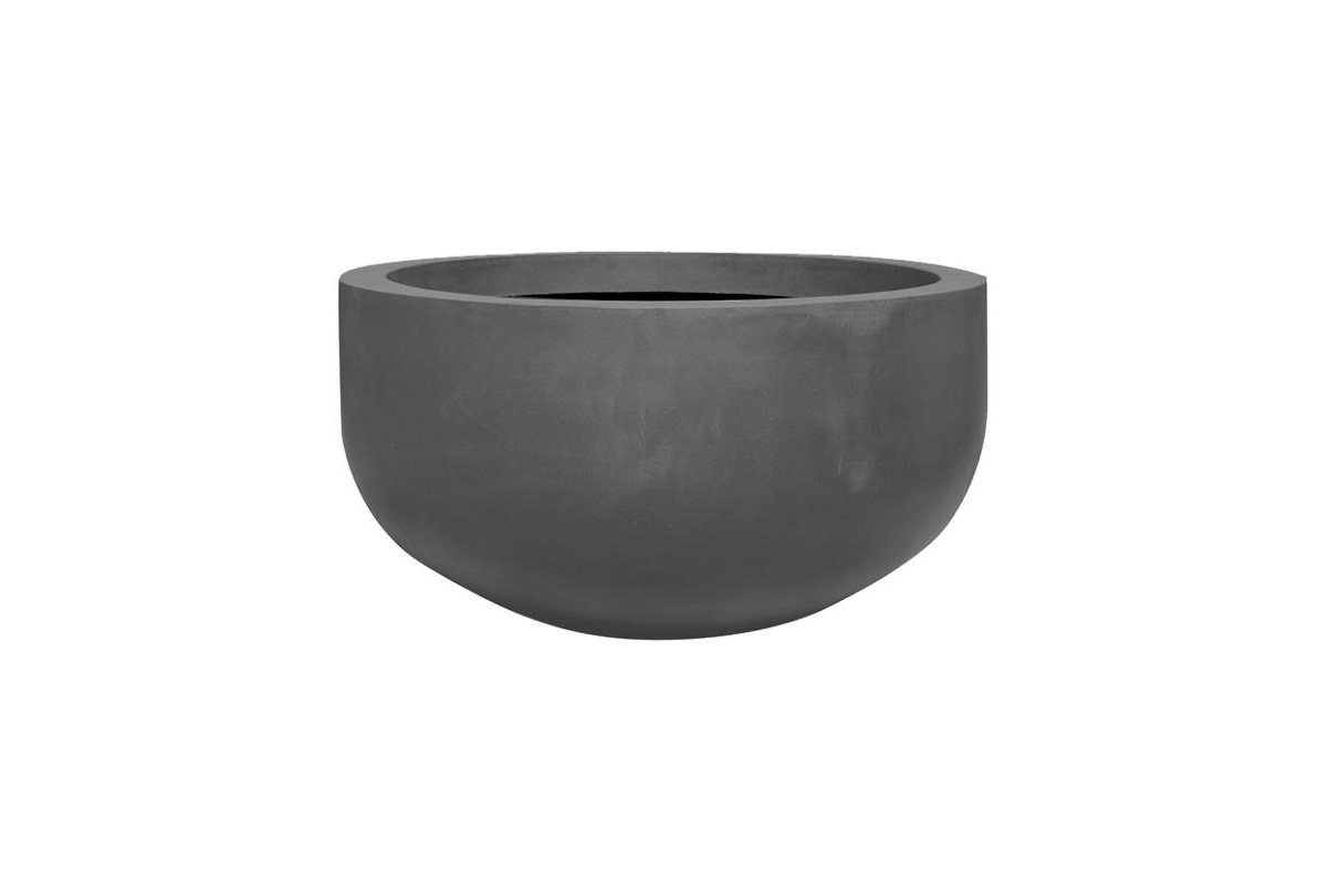 Кашпо fiberstone city bowl grey s d92 h50 см