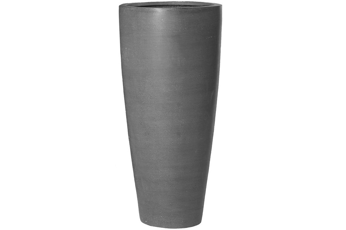 Кашпо fiberstone dax grey l d37 h80 см