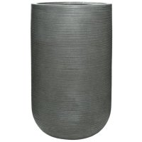 Кашпо fiberstone ridged dark grey cody l horizontal d42 h70 см