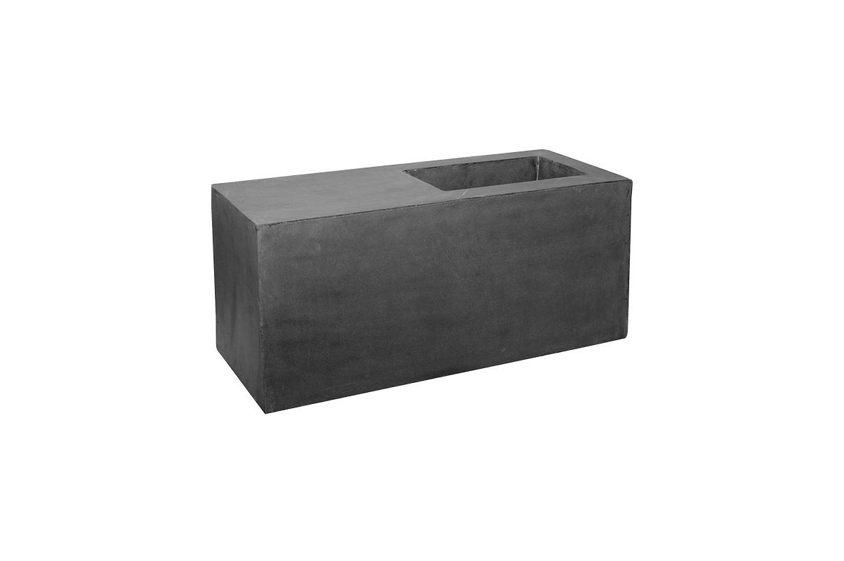 Кашпо fiberstone jort seating grey s l100 w40 h45 см