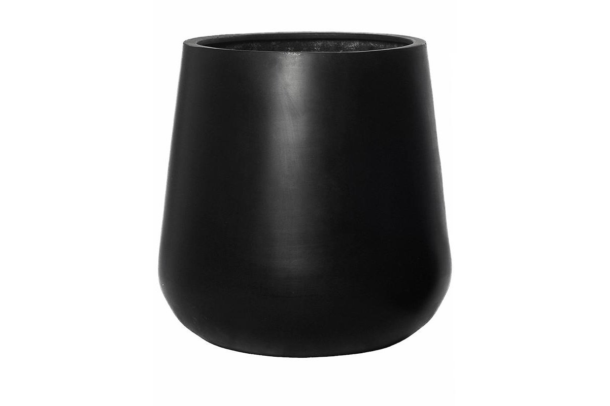 Кашпо fiberstone pax black xl d66 h67 см