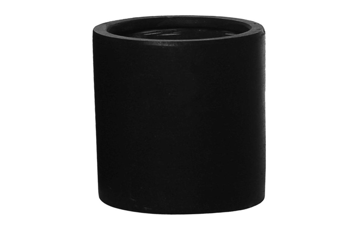 Кашпо fiberstone puk black s d15 h15 см