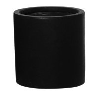 Кашпо fiberstone puk black s d15 h15 см