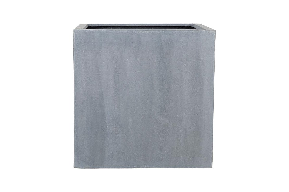 Кашпо fiberstone block grey xl l60 w60 h60 см