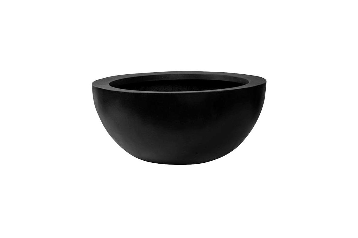 Кашпо fiberstone vic bowl black l d60 h28 см