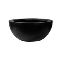 Кашпо fiberstone vic bowl black m d50 h23 см