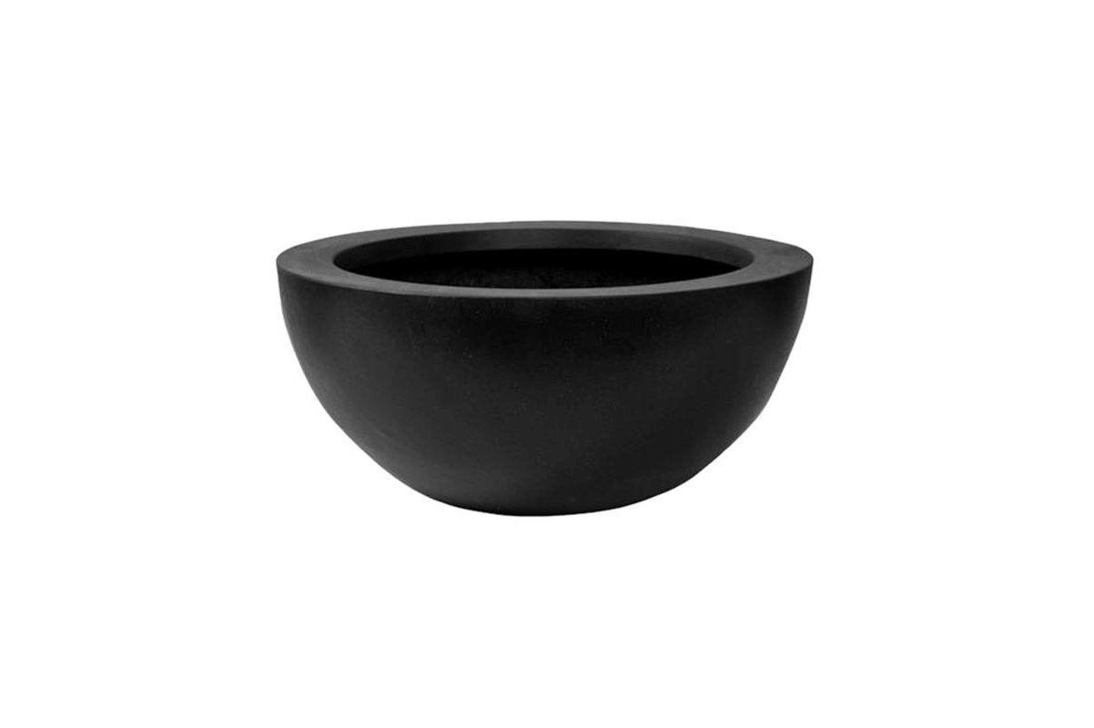 Кашпо fiberstone vic bowl black s d39 h18 см
