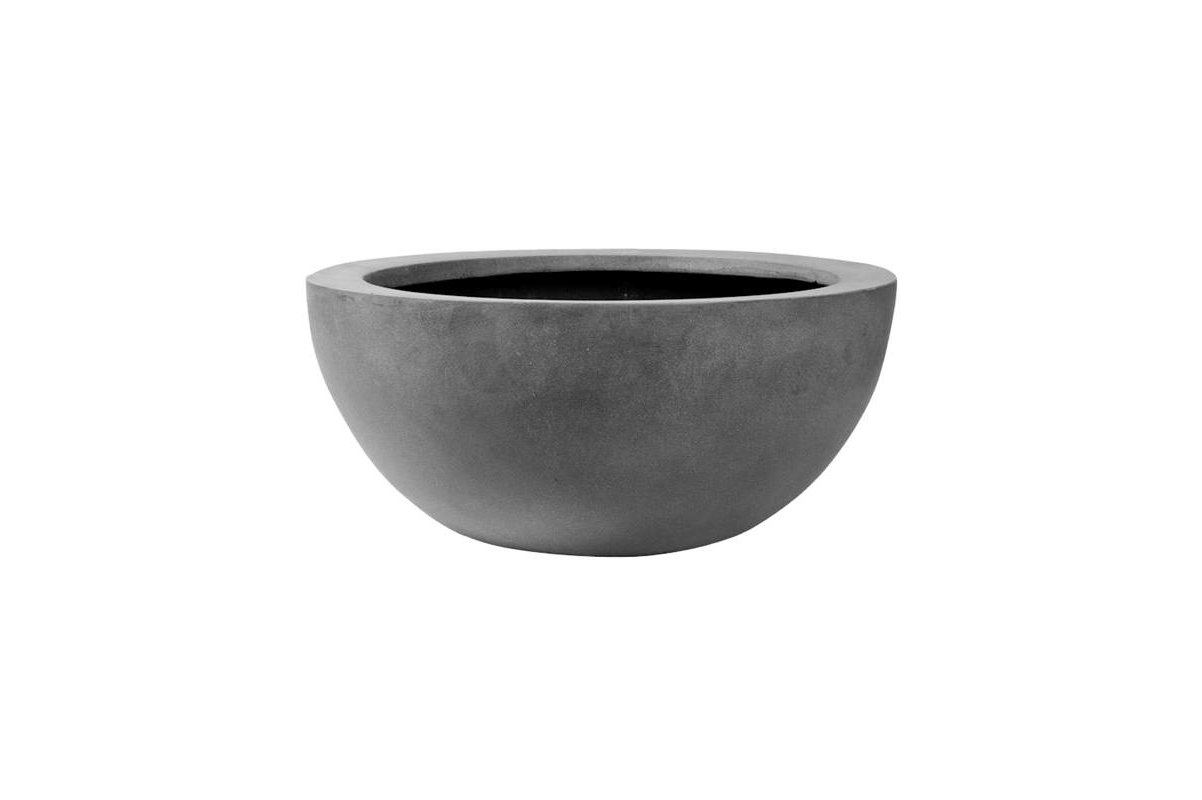 Кашпо fiberstone vic bowl grey l d60 h28 см