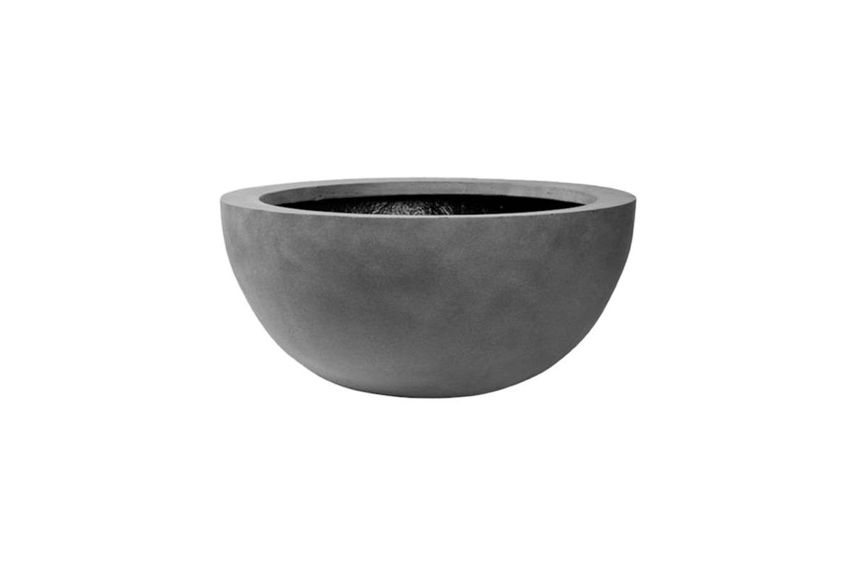 Кашпо fiberstone vic bowl grey s d39 h18 см