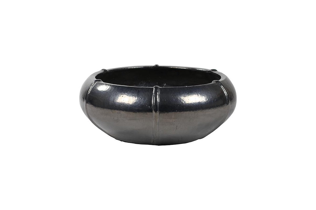 Кашпо bullet grey bowl anthracite (moda) d55 h22 см