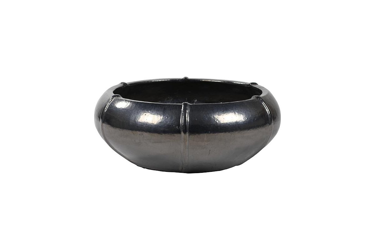 Кашпо bullet grey bowl anthracite (moda) d76 h29 см