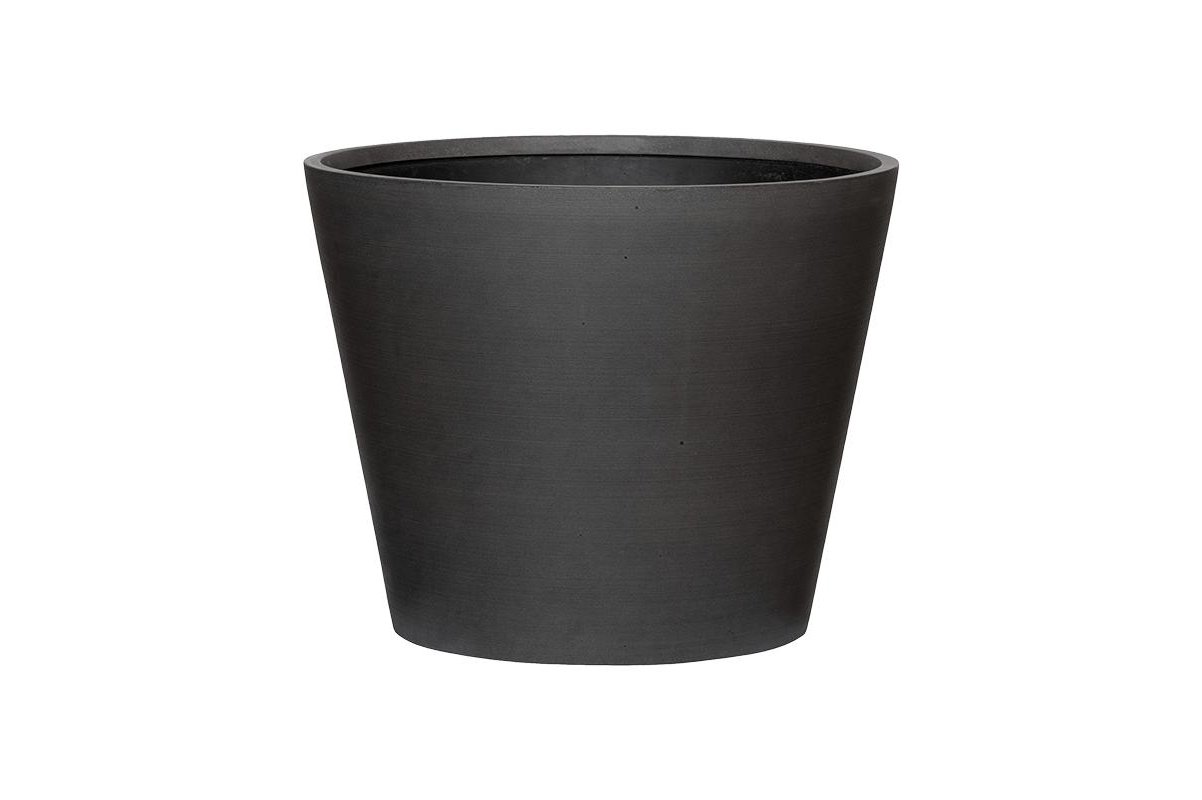 Кашпо refined bucket s volcano black d50 h40 см