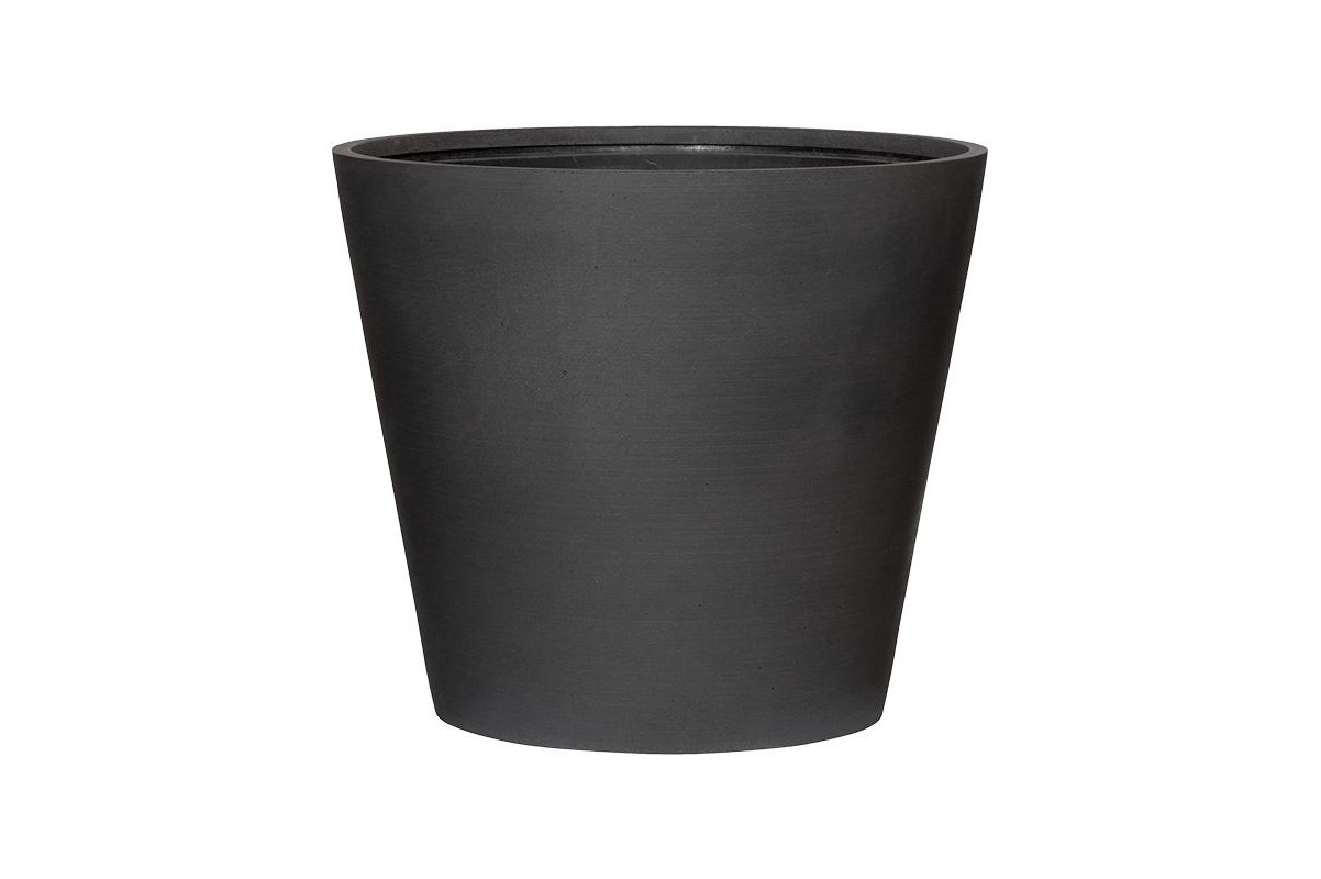 Кашпо refined bucket m volcano black d58 h50 см
