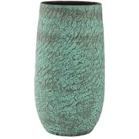 Кашпо indoor pottery pot evi antiq bronze d27 h50 см