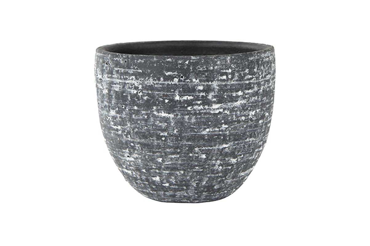 Кашпо indoor pottery pot karlijn anthracite d28 h25 см