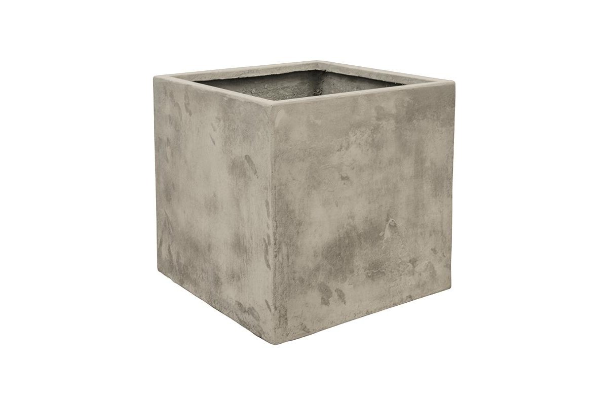 Кашпо static (grc) cube high grey l54 w54 h54 см