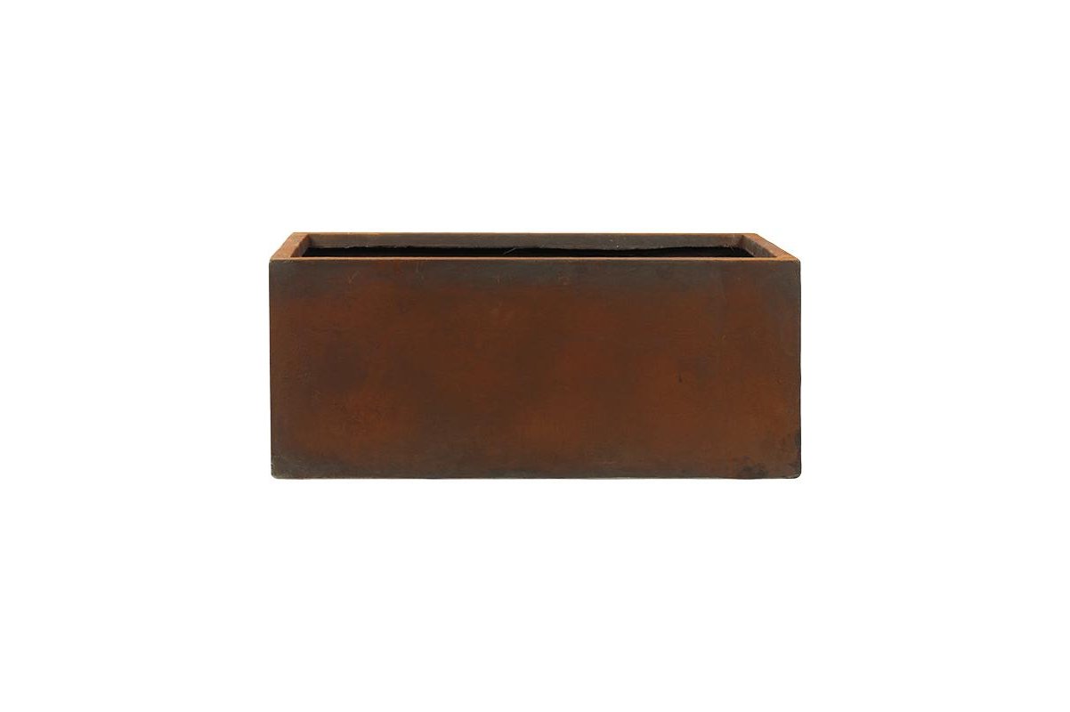 Кашпо static (grc) rectangle rusty l65 w22 h22 см