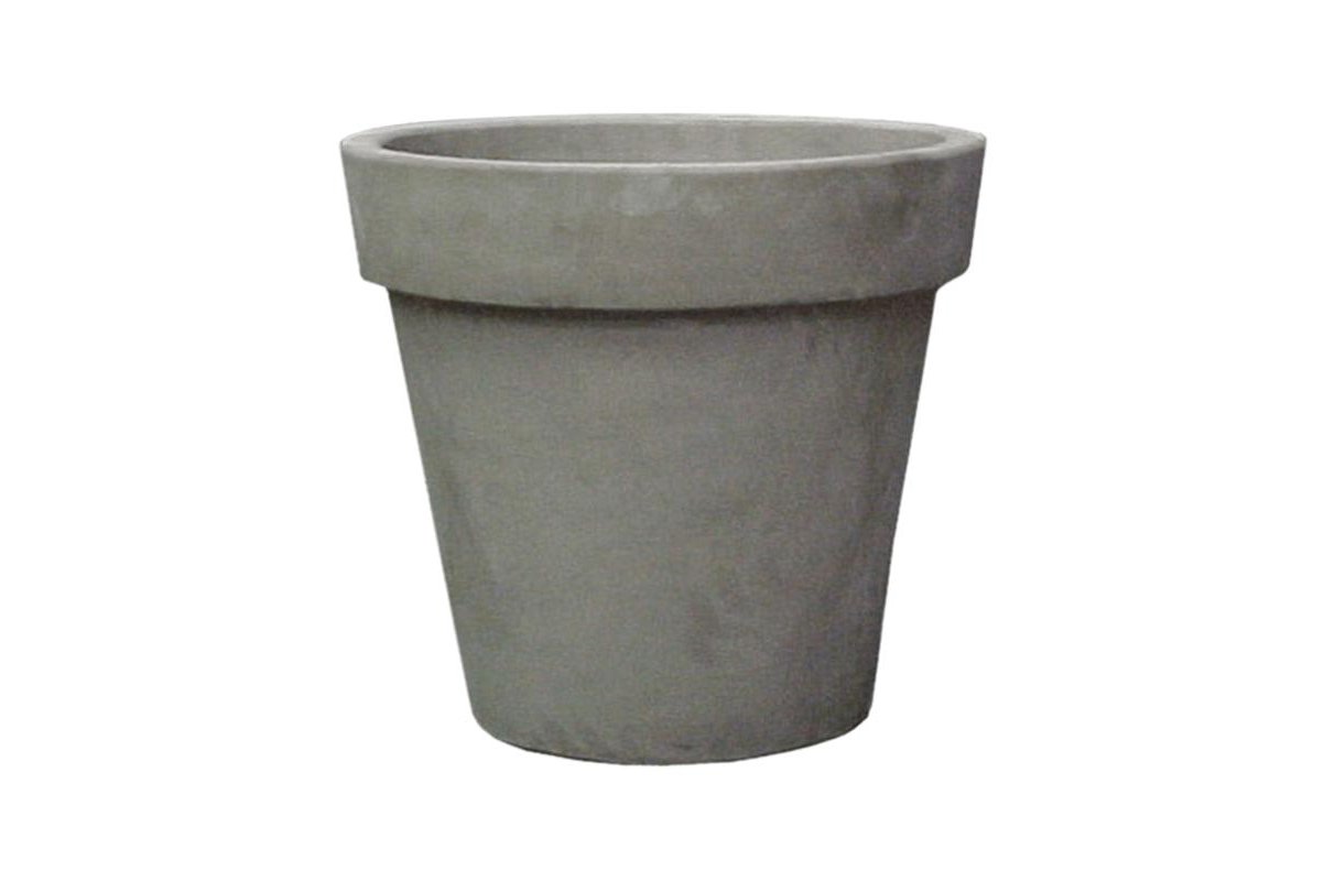 Кашпо terra cotta flowerpot grey (handmade) d120 h110 см