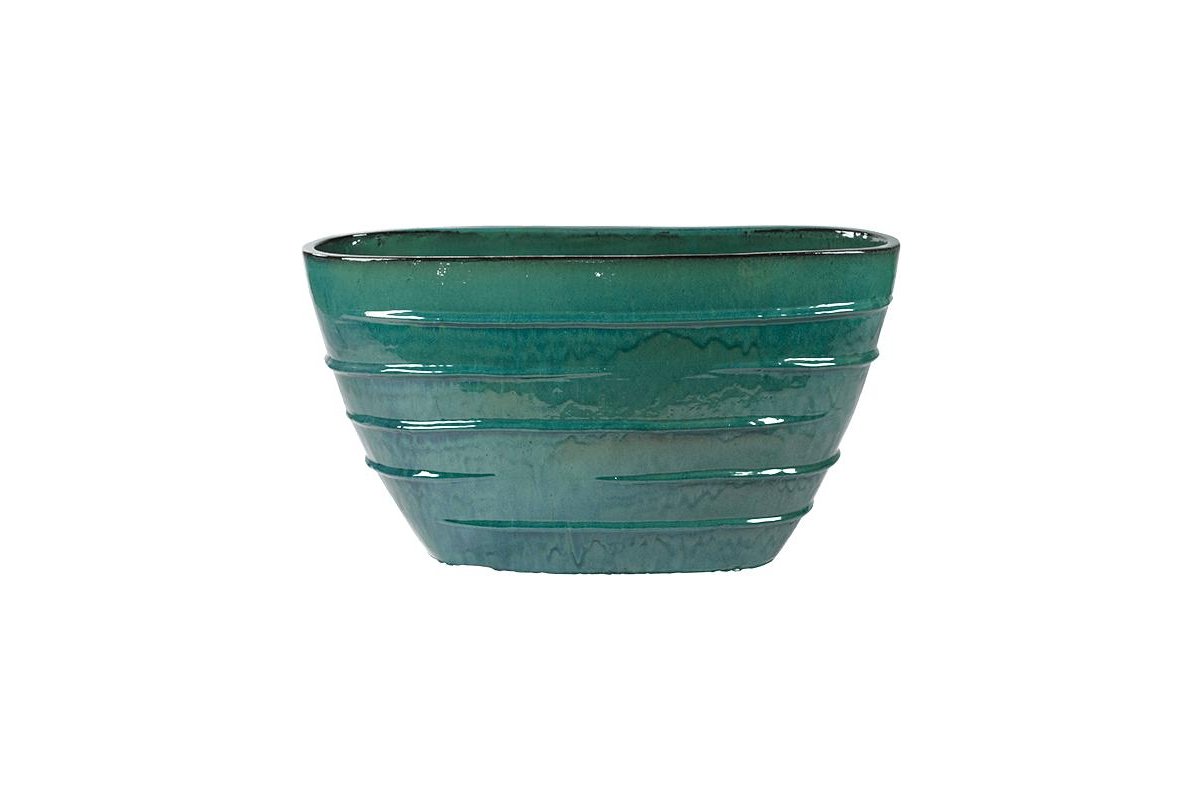 Кашпо turquoise oval (beauty) d90 l35 h50 см