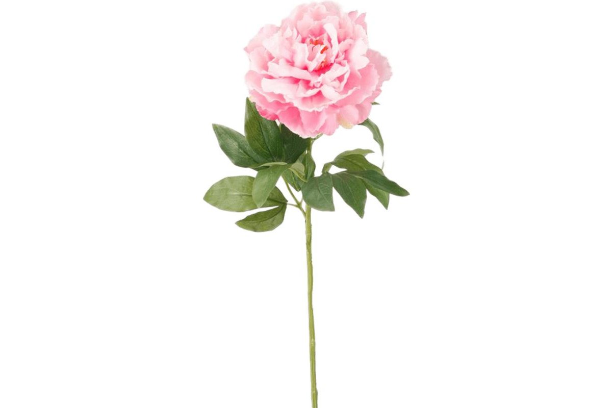 Пион ветвь розовая искусственный h65 см