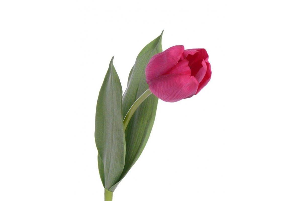 Тюльпан Королевский "Royal" искусственный темно-розовый 48 см (Real Touch)