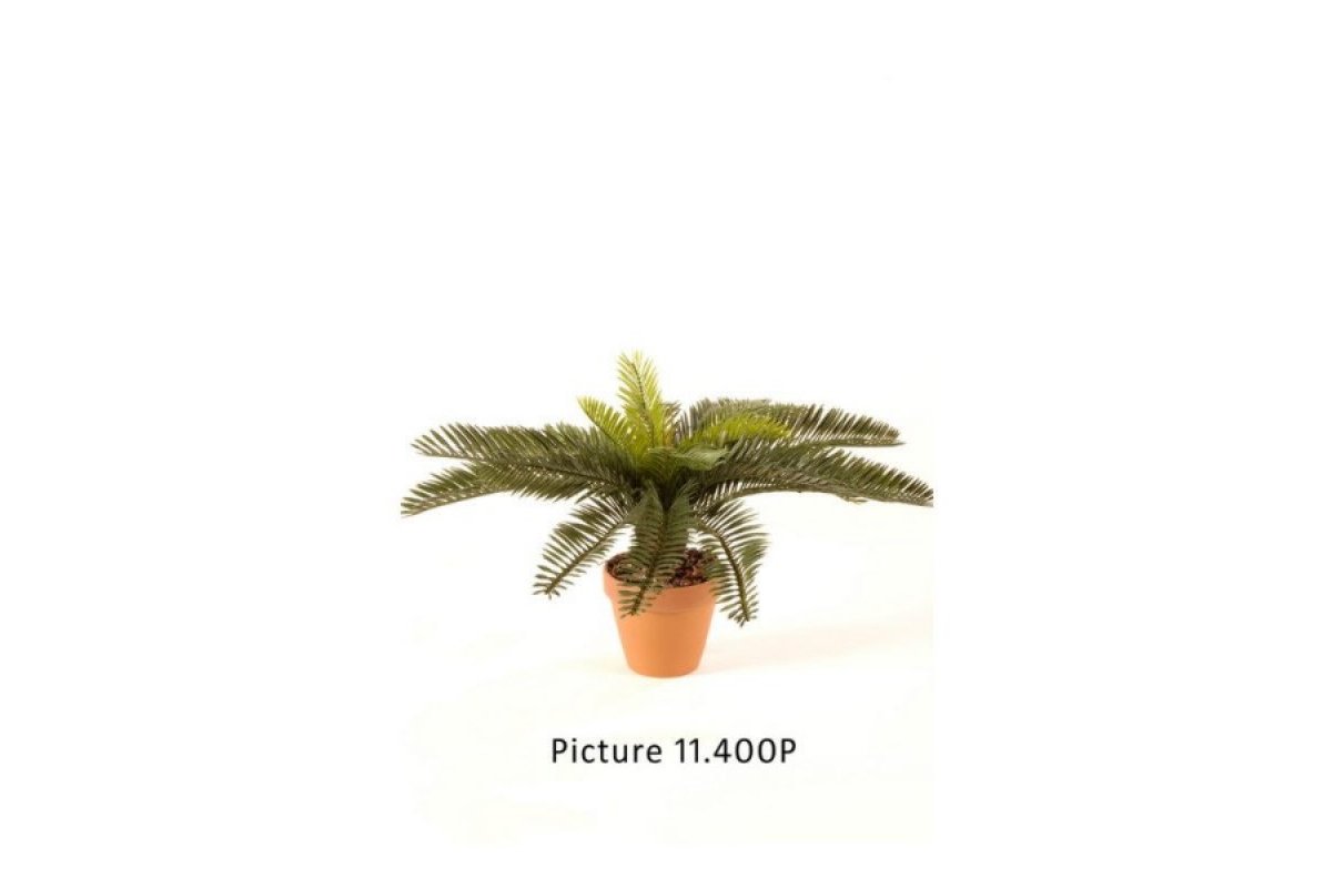 Пальма цикас искусственная зеленая 28 см (без кашпо)