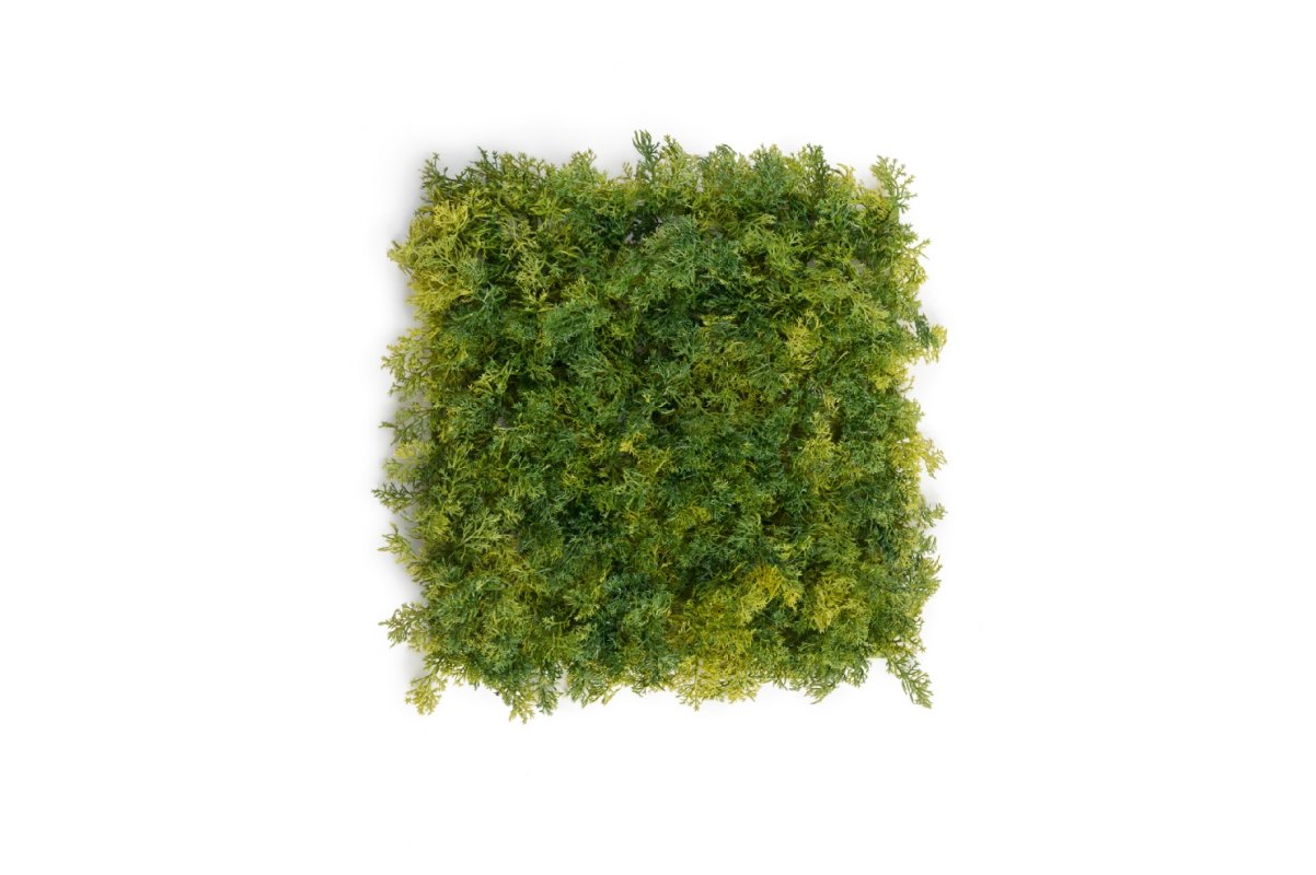 Мох Ягель искусственный зелёный микс 25 x 25 см (коврик)