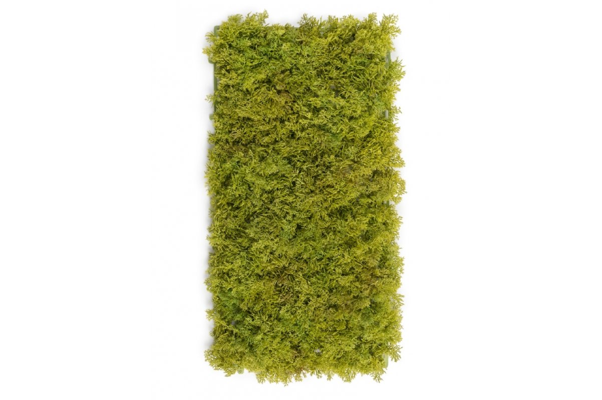 Мох Ягель искусственный светло-зеленый микс 25 x 50 см (коврик)