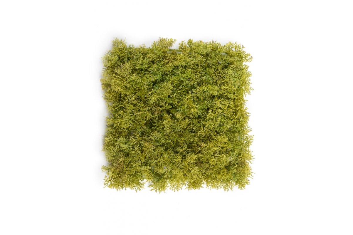 Мох Ягель искусственный светло-зелёный микс 25 x 25 см (коврик)