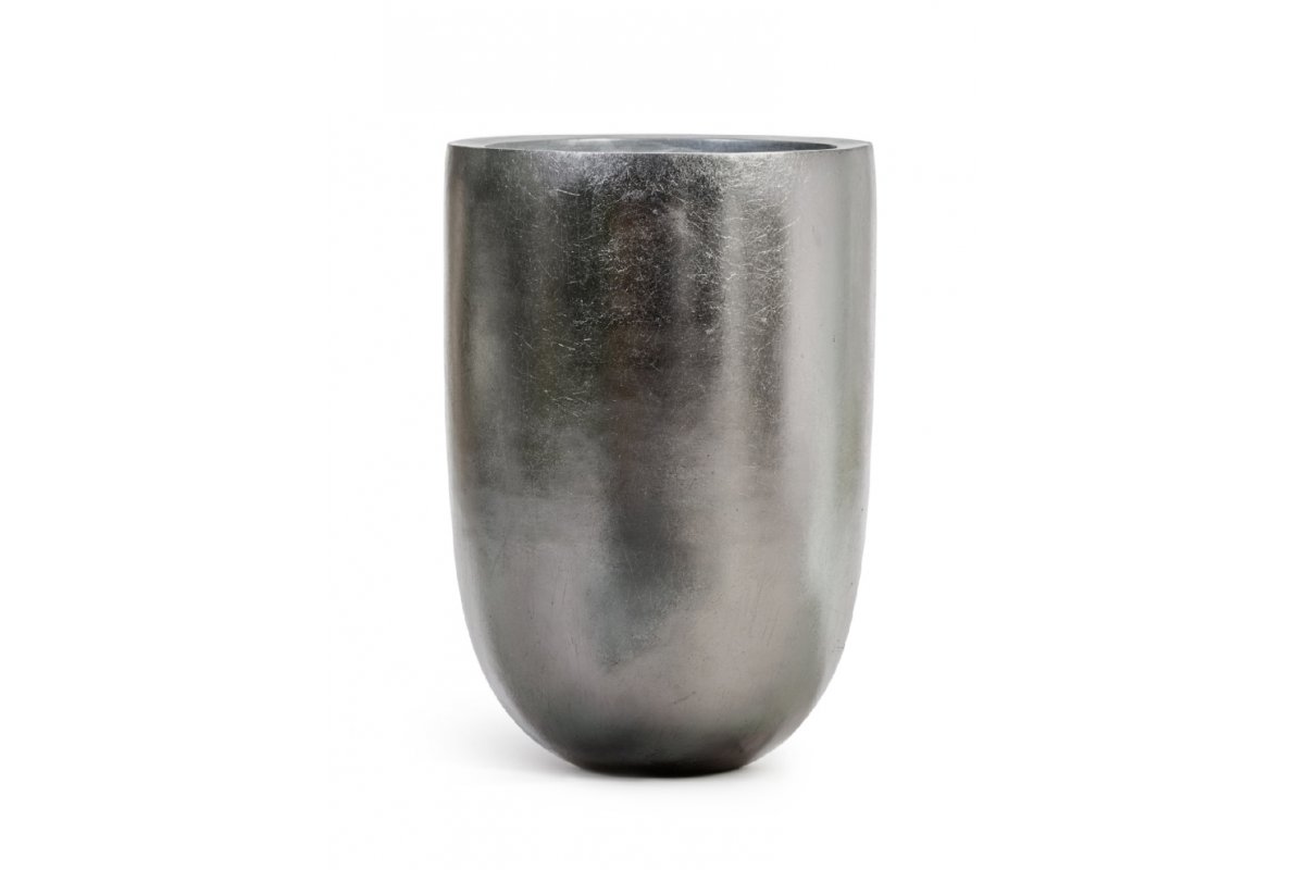 Кашпо Treez Effectory Metall высокий конус стальное серебро от 55 до 67 см - Фото 3