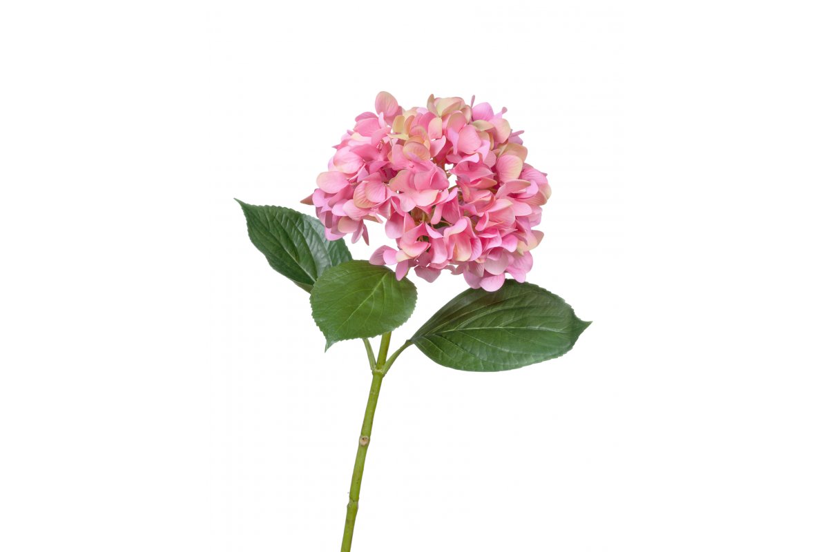 Гортензия Grande Fiore искусственная ярко-розовая 70 см