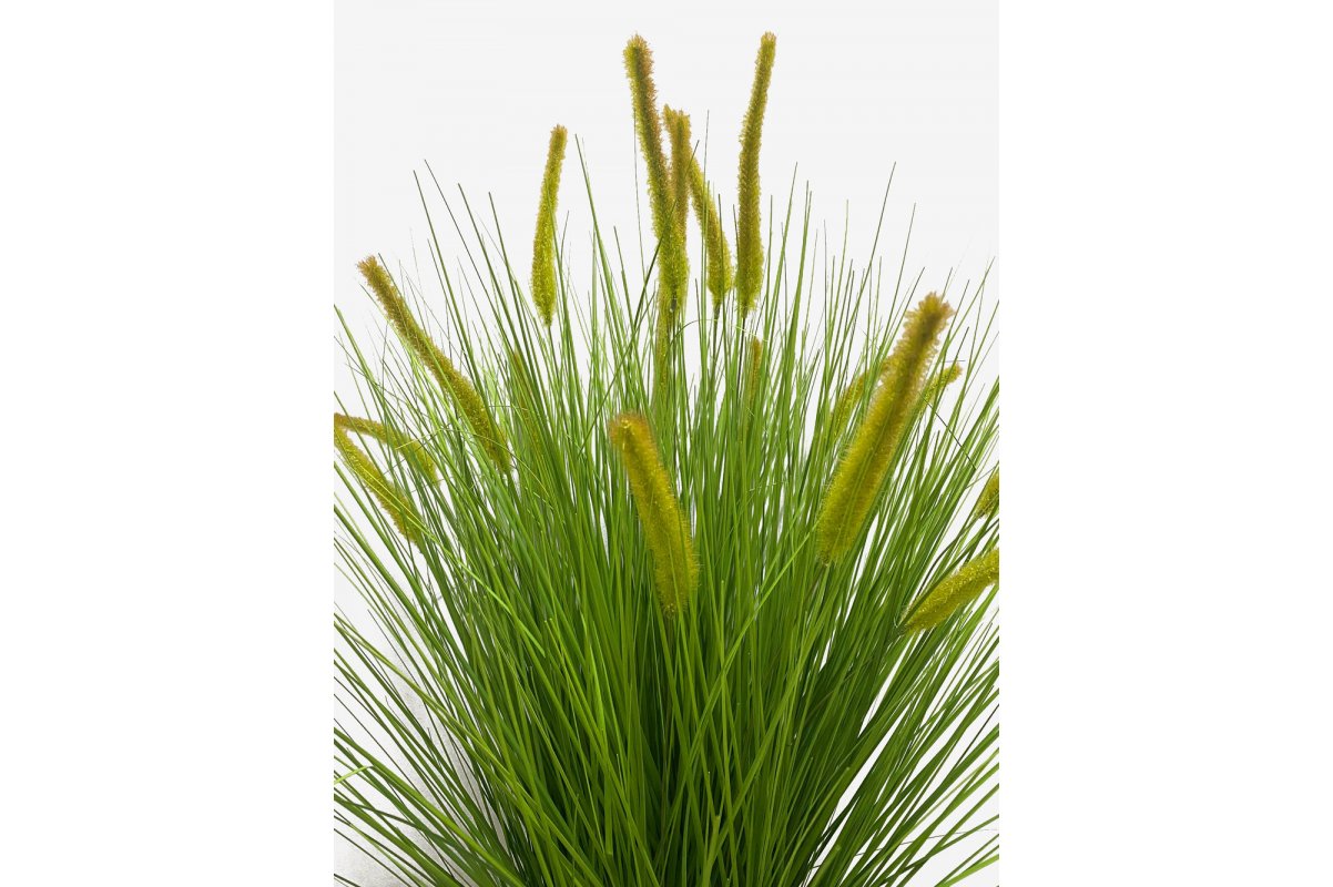 Трава Пеннисетум лисохвост зеленая с колосками искусственная 100 см - Фото 2