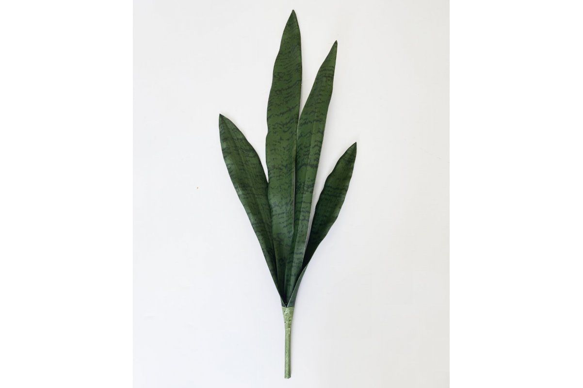 Сансевиерия куст искусственная трехполосная темно-зеленая 64 см
