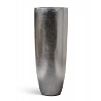 Кашпо Treez Effectory Metal высокий конус Giant стальное серебро 120 см 