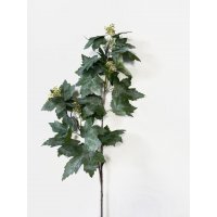Ветка Клена искусственная с зелеными листьями 90 см