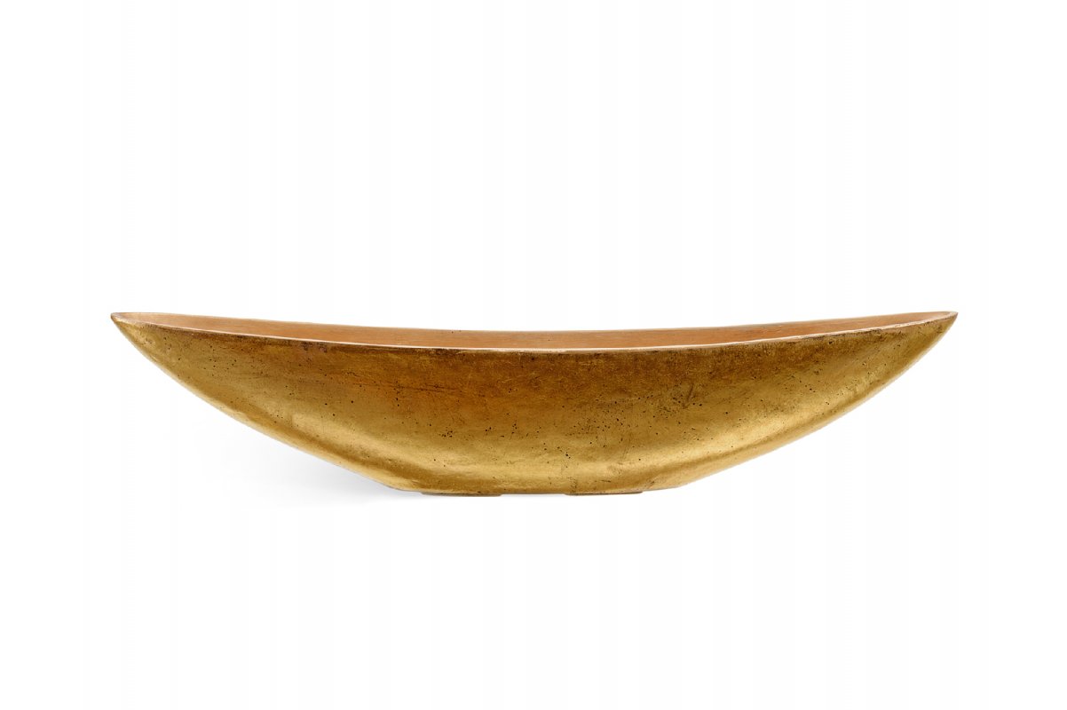 Кашпо Treez Effectory Metal лодка сусальное золото от 15 до 20 см - Фото 3