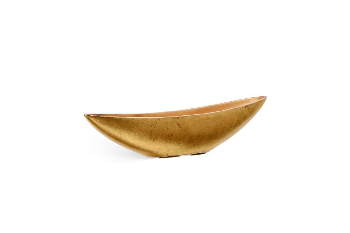 Кашпо Treez Effectory Metal лодка сусальное золото от 15 до 20 см - Фото 4