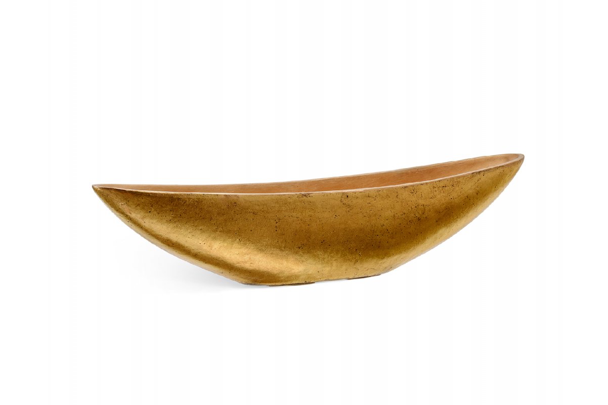 Кашпо Treez Effectory Metal лодка сусальное золото от 15 до 20 см - Фото 5