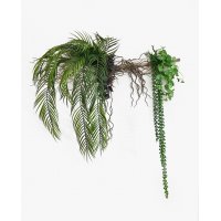 Фитопанно на коряге из искусственных растений "Тропик "90 см