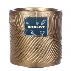 Кашпо Idealist Lite Лист, круглое, золотое, Д24 В24 см, 10.9 л