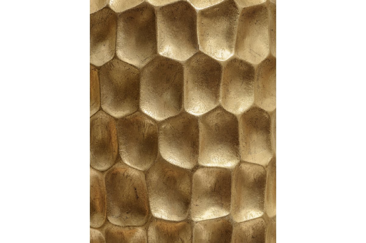 Кашпо Treez Effectory Metal высокий конус Design Cells сусальное золото от 75 до 117 см - Фото 2